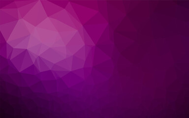 Dark Purple vector low poly cover. Shining illustration, which consist of triangles. Brand new style for your business design.