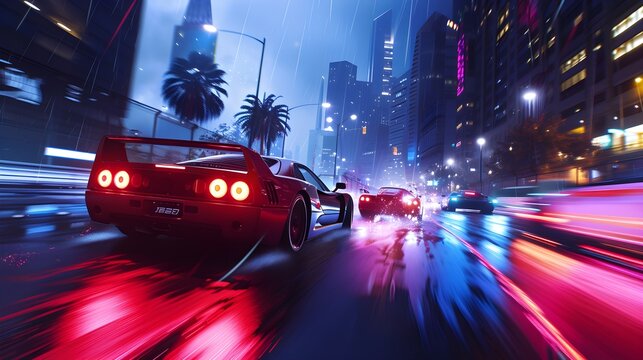 street racing AAA videogame gameplay with information datum design for console or web 3.0 playing to earn gaming crypto tokens and cryptocurrency project future as wide banner UI