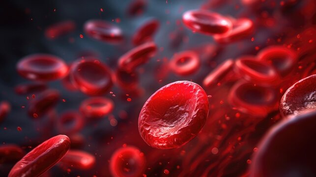 red blood cells veins arteries 3d abstract background