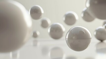 abstract 3d floating spheres background