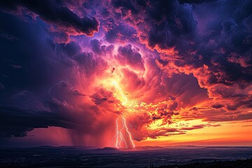 Obraz premium Photography of Thunderstorm