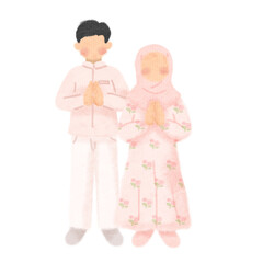 watercolor ramadhan family greetings