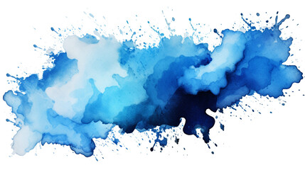 watercolor stain blue paint splatter