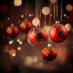 Fototapeta na wymiar christmas background with balls