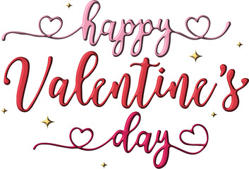 Happy Valentine's Day Typography Texture