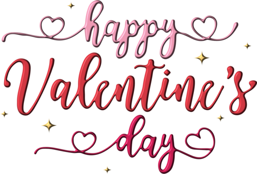 Happy Valentine's Day Typography Texture