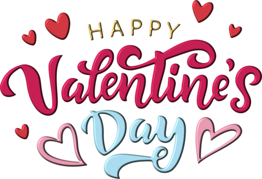 Happy Valentine's Day Typography Texture