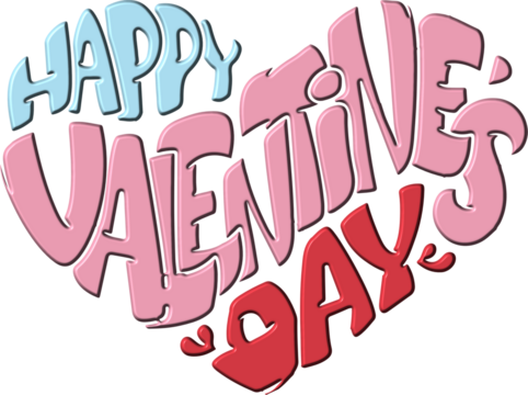 Happy Valentine's Day Typography Texture