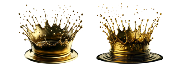 Luxury gold crown splash, abstract golden fluid motion, Swirling Golden fluid