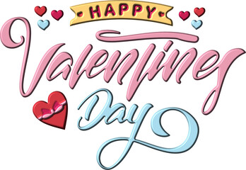 Happy Valentine's Day Typography Texture