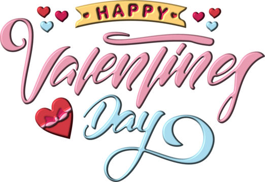 Happy Valentine's Day Typography Texture