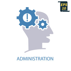 administration icons  symbol vector elements for infographic web