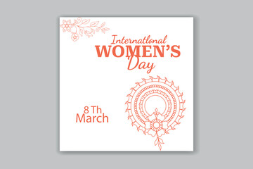 happy women's day social media banner design 