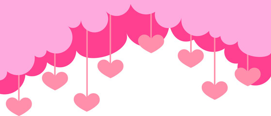 Valentine's Hearts Corner Border