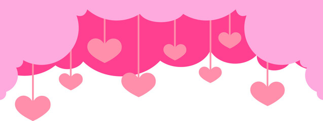 Valentine's Hearts Corner Border