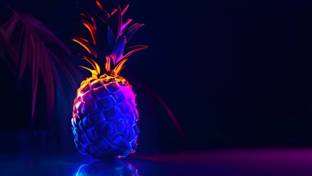 Glowing Neon Pineapple