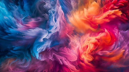 patterns resembling dynamic swirls of Holi colors