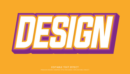 Fototapeta na wymiar text effect editable template vector design 3d bold style