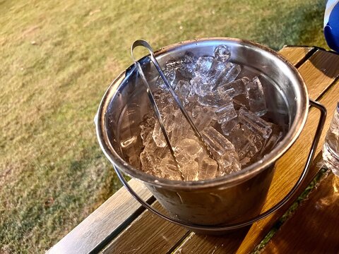 Close up ice bucket , Ice Scoop.