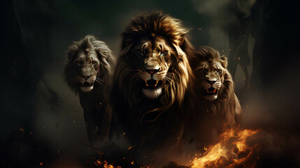 LION PACK.  illustration concept