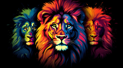 LION PACK.  illustration concept