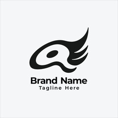 lowercase A wing Letter Logo vector