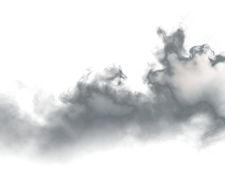 Realistic fog effect on transparent background, enhancing atmosphere and adding depth to your designs