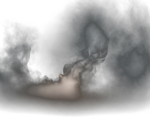 Realistic fog effect on transparent background, enhancing atmosphere and adding depth to your designs