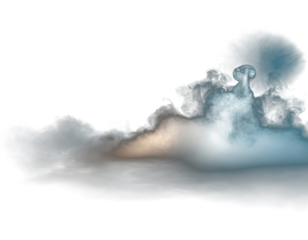 Realistic fog effect on transparent background, enhancing atmosphere and adding depth to your designs