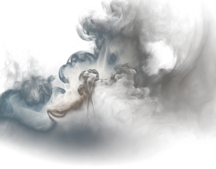 Realistic fog effect on transparent background, enhancing atmosphere and adding depth to your designs
