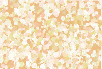 Light Green, Red vector background with bubble shapes.