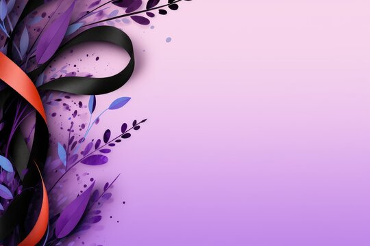 Colors of March, abstract purple or lavender and pink with copyspace for your text. March background banner for special and awareness day, week or month