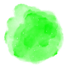 Beautiful green watercolor decoration, hand drawn