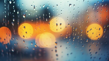 background with rain drops on the window generated by AI tool