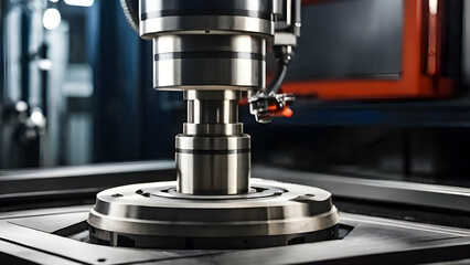 Fototapeta na wymiar Metalworking on CNC milling machine hi tech machine