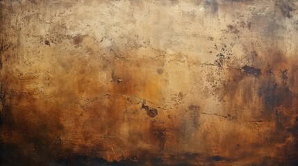 Painted surface featuring antique and aged metal in gold, brown, and black hues, creating a vintage texture backdrop - obrazy, fototapety, plakaty