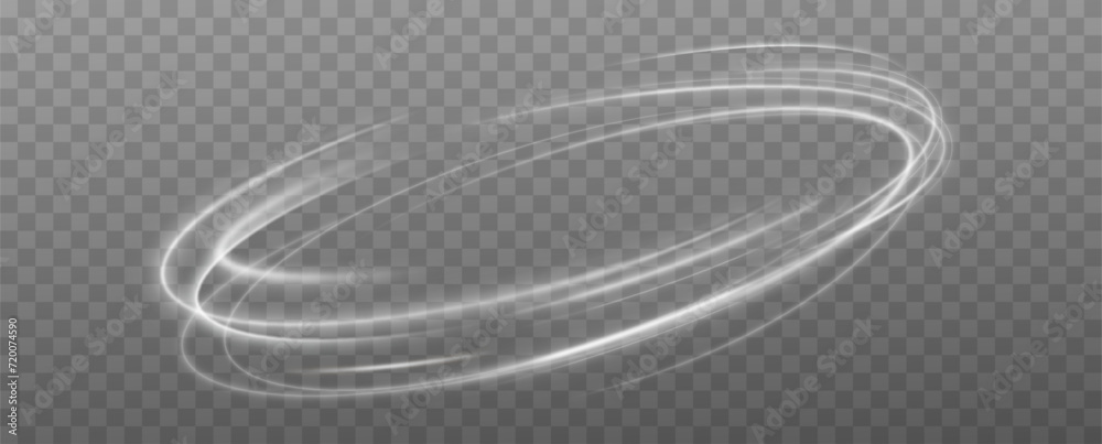 Poster light white twirl. curve white line light effect.smooth holiday light line with lighting effects. li