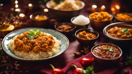 Deurstickers Indian cuisine platter. © saurav005