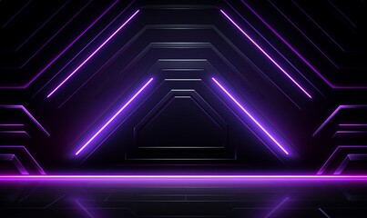 Fototapeta premium black glowing neon light background