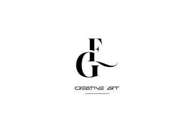 EG, GE, E, G abstract letters logo monogram