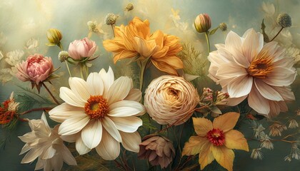 Fototapeta premium bouquet of flowers