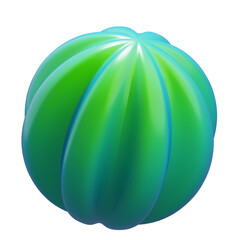 Green Pumpkin Abstract 3D Icon