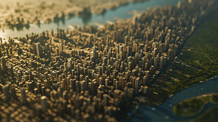 Fototapeta premium Large miniature city