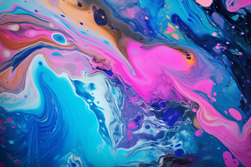 Acrylic liquid paint background