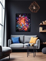 Galaxy Star Designs - Abstract Celestial Constellations Canvas Print