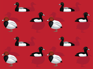 Bird Pochard Scaup Duck Cute Seamless Wallpaper Background