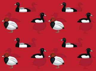Bird Pochard Scaup Duck Cute Seamless Wallpaper Background