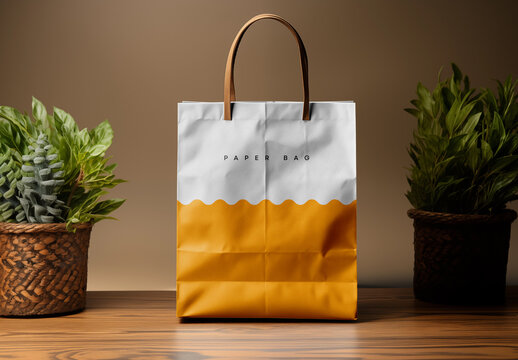 Paper Bag Mockup Generated with AI