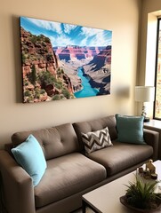 Grand Canyon Landscapes Ocean Wall Decor: Canyon River Flow Image