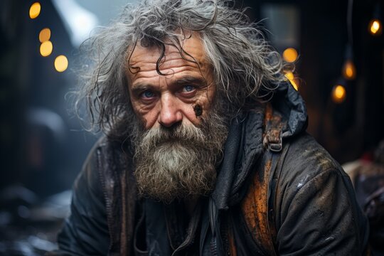 Portrait of a Homeless Man